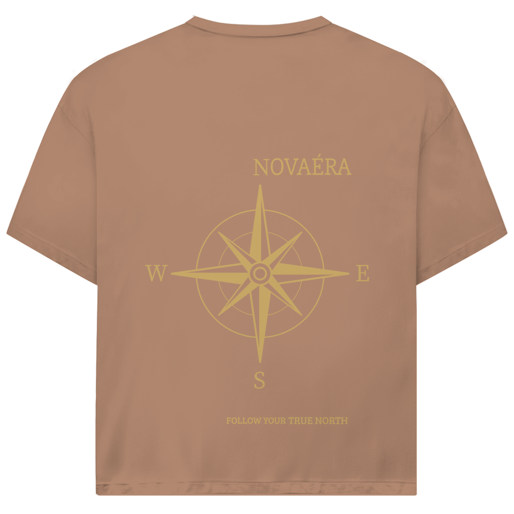 NOVAÉRA Oversize T-Shirt – Bio-Baumwolle & Kompass-Gold-Backprint