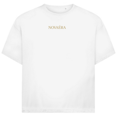 NOVAÉRA Oversize T-Shirt – Bio-Baumwolle & Gold-Backprint „Roots Run Deep“