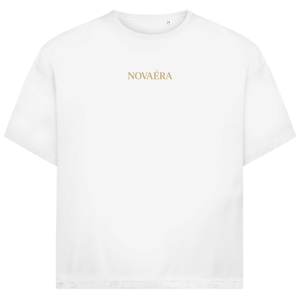Oversize T-Shirt mit KOORDINATEN Backprint – NOVAÉRA | Bio Shirt im Jack & Jones Fit