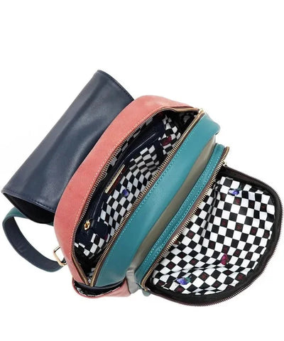 Nicole Lee Cat Rucksack aus Eco-Leder – wandelbare Damen Tasche mit Katzenmotiv