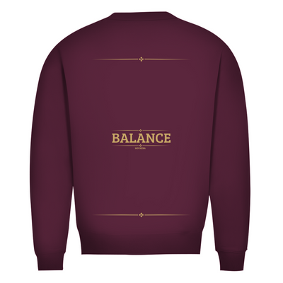 NOVAÉRA Herren Premium Bio Sweatshirt – Rundhals & Gold-Backprint „BALANCE“