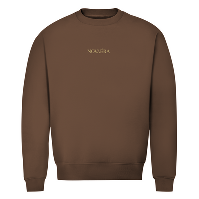NOVAÉRA Herren Premium Bio Sweatshirt – Rundhals & Gold-Backprint „BALANCE“