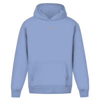 NOVAÉRA Oversize Hoodie ohne Kordel – Schwerer Stoff & Gold-Backprint „Roots Run Deep“