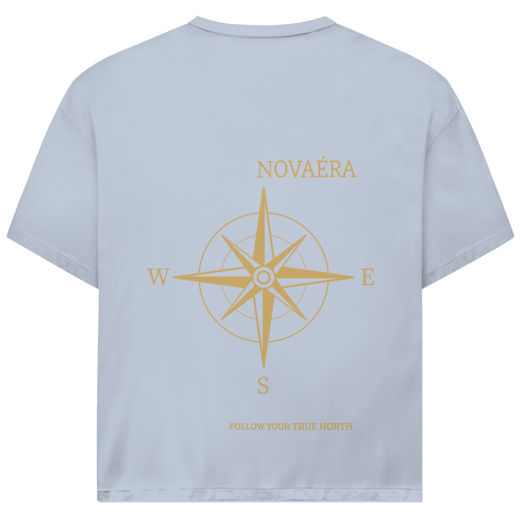 NOVAÉRA Oversize T-Shirt – Bio-Baumwolle & Kompass-Gold-Backprint