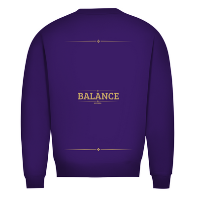 NOVAÉRA Herren Premium Bio Sweatshirt – Rundhals & Gold-Backprint „BALANCE“