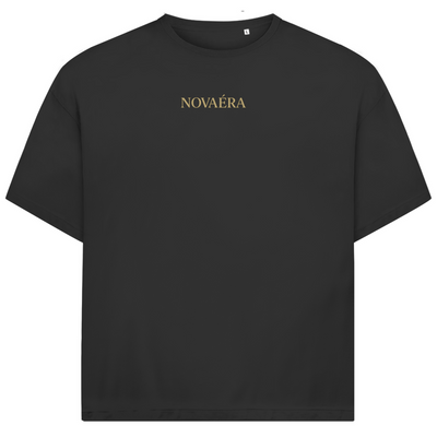 NOVAÉRA Oversize T-Shirt – Bio-Baumwolle & Gold-Backprint „Roots Run Deep“