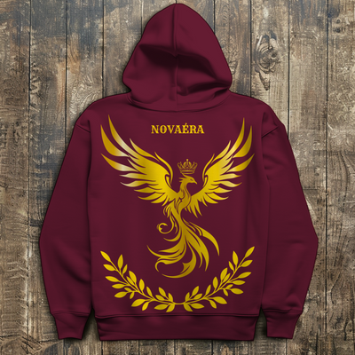 NOVAÉRA – PHÖNIX Herren Hoodie mit goldener Rebirth-Symbolik