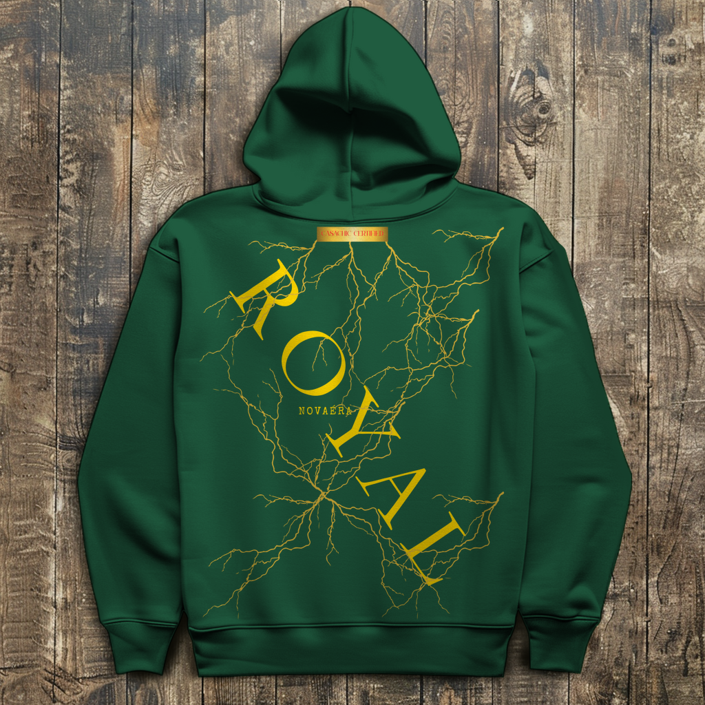 NOVAÉRA ROYAL – Oversize Hoodie mit Blitz-Goldprint (Limitiert auf 77 Stück)