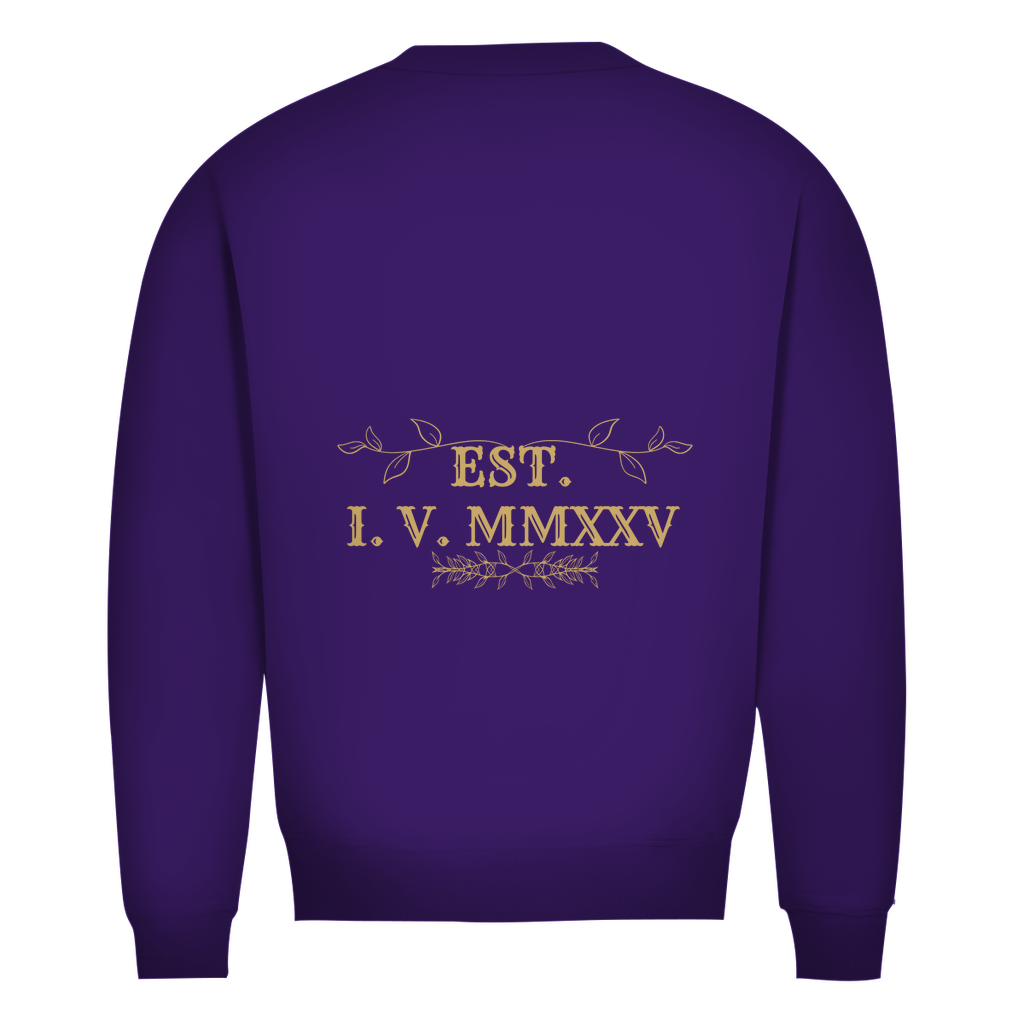 NOVAÉRA Herren Bio Sweatshirt – Premium Qualität & Gold-Backprint „EST. I.V. MMXXV“