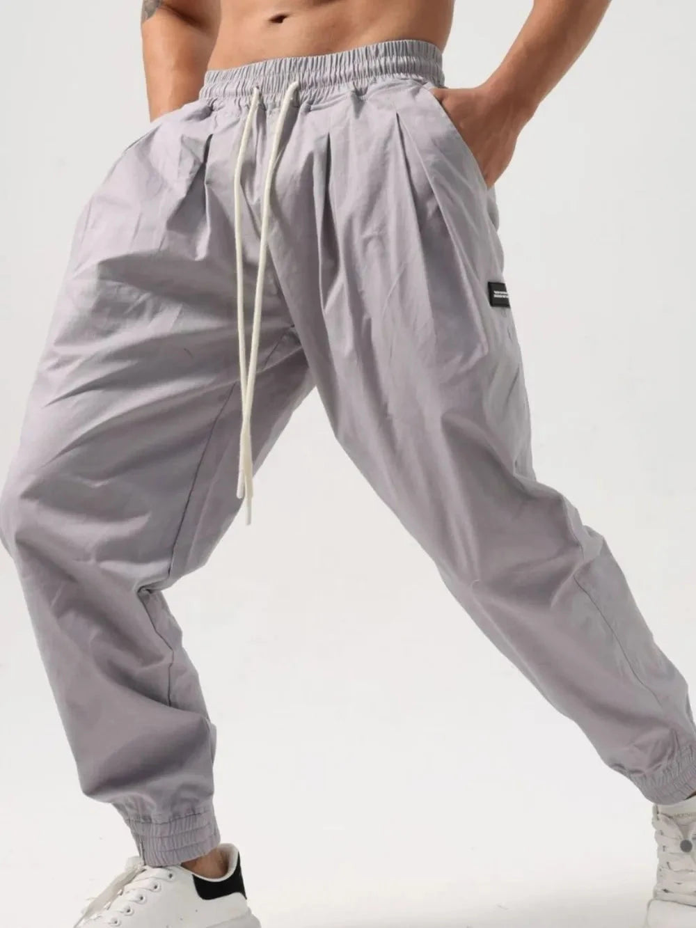 Herren Active Pants – Mit Kordelzug & Taschen, Baumwollmix