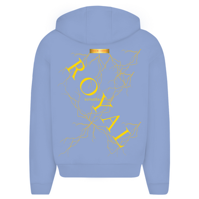 NOVAÉRA ROYAL – Oversize Zipper Hoodie mit Gold-Blitzprint (Limitiert auf 77 Stück)